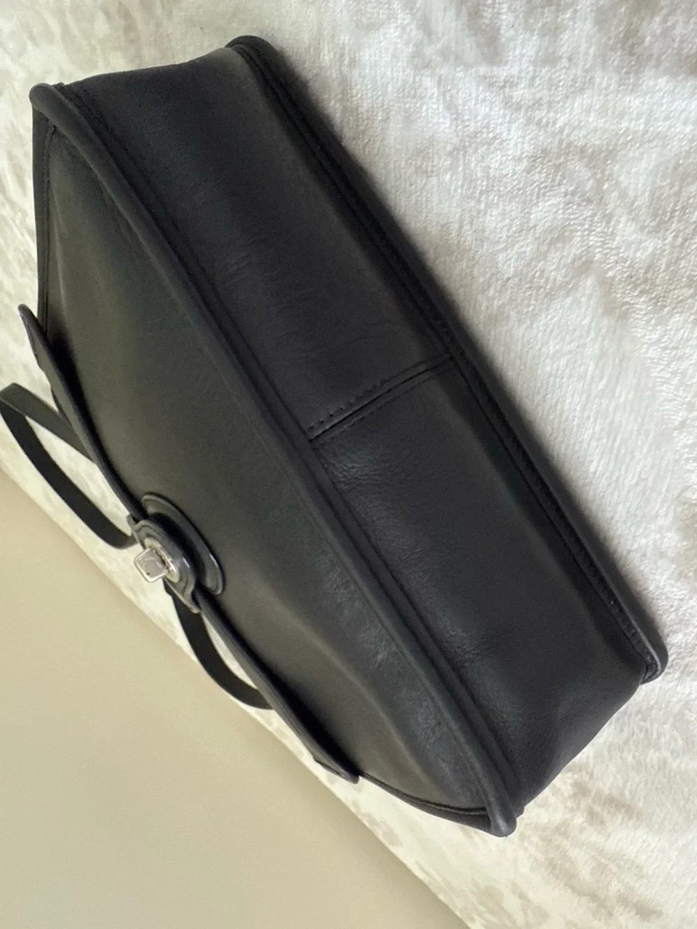 EUC Coach 9927 Willis Bag Black Glove Tanned Leather Nickel Hardware Vintage